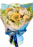 Blue & Gold Starry Sunflower Bouquet